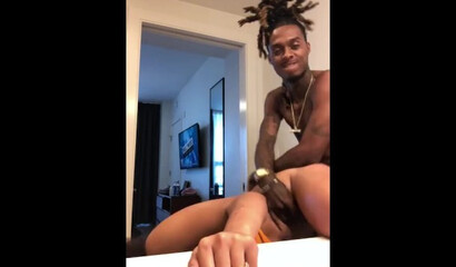 Black couple banging hard in the bathroom on sextape