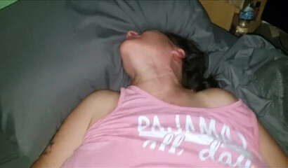 Amateur nympho Sexy Lexy feeds herself with my huge dick :)