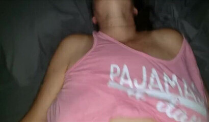 Amateur nympho Sexy Lexy feeds herself with my huge dick :)