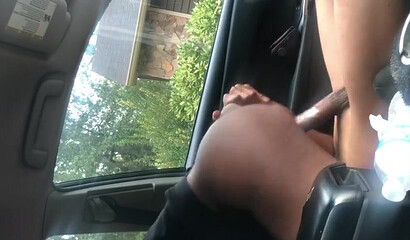 Public interracial sex with a stranger