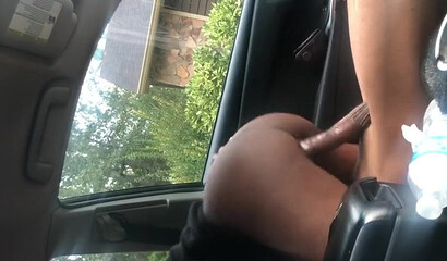 Public interracial sex with a stranger