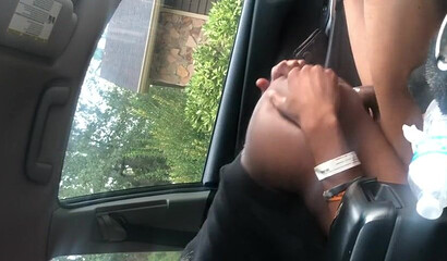 Public interracial sex with a stranger