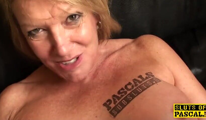 Mature British slut Amy Goodhead gets her pierced cunt demolished