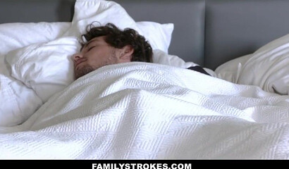 Busty MILF Crystal Rush moans as she gets banged by her stepson