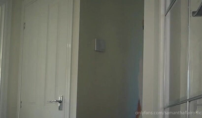 Busty MILF gets spied on while having rough sex