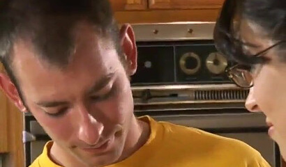 Latina mom rides her pussy on a young dick