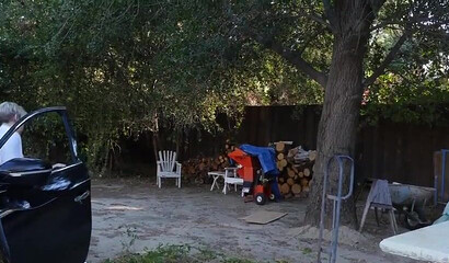 Cougar Dee Williams gets her big tits & pussy fucked outdoors