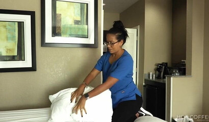 Latina maid Jolla gets stripped & fucked by a hotel guest