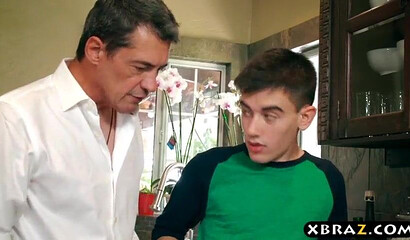 Hot MILF screws her Latino stepson after a Thanksgiving dinner