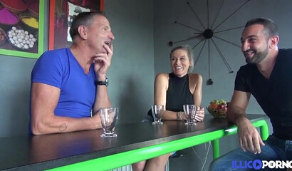 MILF Sabrina gets gangbanged in front of her hubby