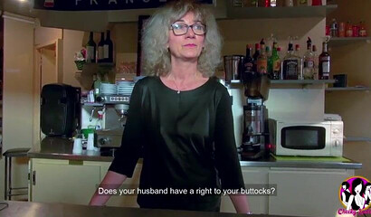 Nerdy granny gets both her holes destroyed