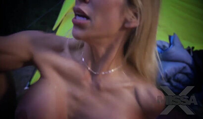 Busty MILF Alexis Fawx enjoys a taste of my dick during public sex