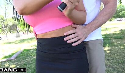 Busty MILF Romi Rain gets banged by her golf instructor