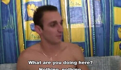 Ginger mom helps her stepson cum after catching him masturbate