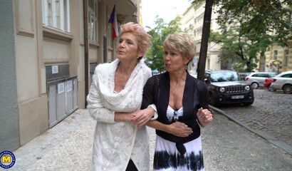 Two older stepsisters Irenka S and Romana trick a younger dude into a threesome