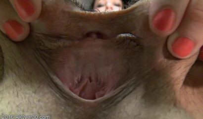 Plump milf Nyla showing her boobs and hairy pussy in the dressing room