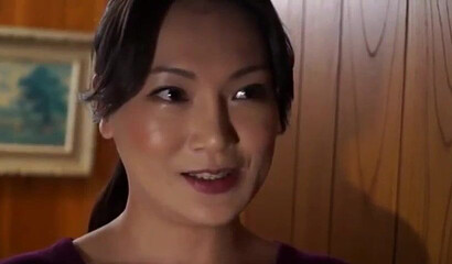 Japanese milf fucked by the young buck and got a sticky semen present