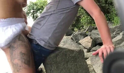 German Teen caught 3 times while fucking at the Danube