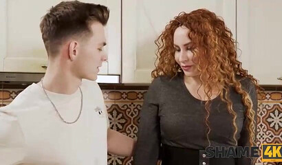 SHAME4K. Amazing bombshell doesnt care that neighbor is innocent boy