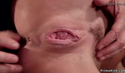 Busty slave squirter anal toyed bondage