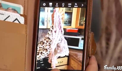 Milf seducing her buff stepson and getting her cookie eaten out before sex