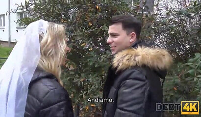 When you owe money even your bride to be is good collateral