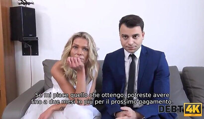 When you owe money even your bride to be is good collateral