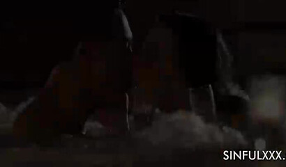 Super sensual and romantic sex in the spa