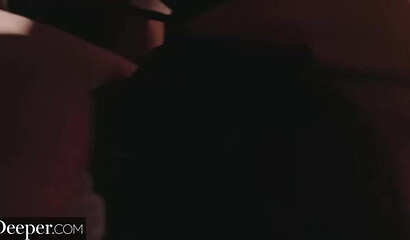 Deeper. Angela White Lures Each Man In to Take Their Turn