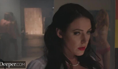 Deeper. Angela White Lures Each Man In to Take Their Turn