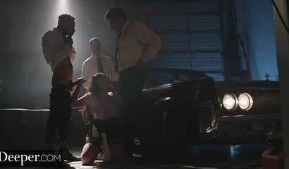 Deeper. Angela White Lures Each Man In to Take Their Turn