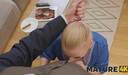 Boss Fucks Mature Maid for Better Work Performance